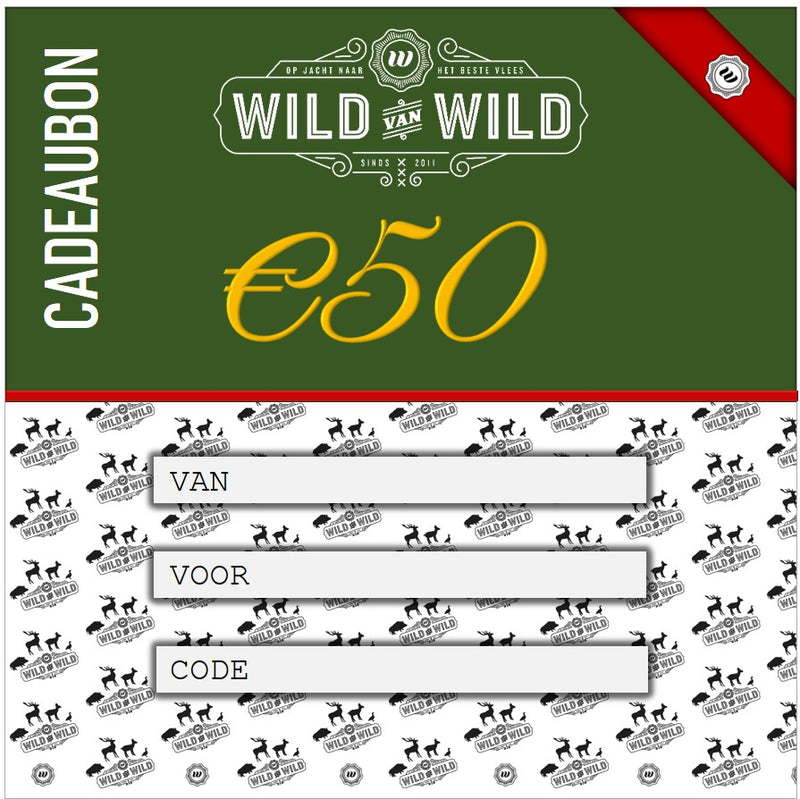 Wild van Wild - Cadeaubon